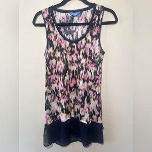 Simply Vera Vera Wang Multicolor Sleeveless Tank Top Women S Long Length Tie Dye